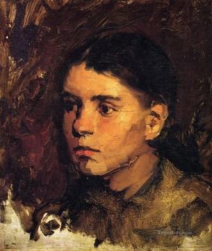 Cabeza de un joven retrato Frank Duveneck Pinturas al óleo